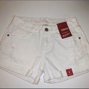 White Jean Shorts